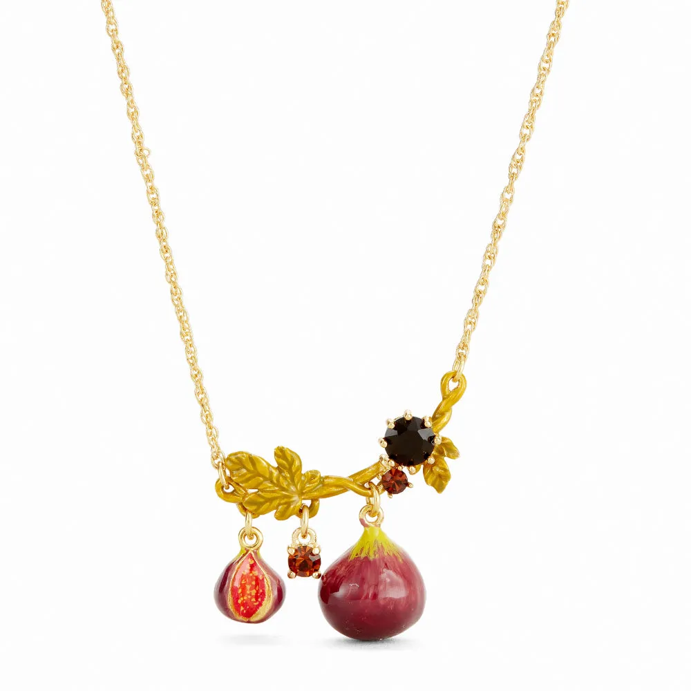 Les Nereides Figs And Foliage Pendant Necklace