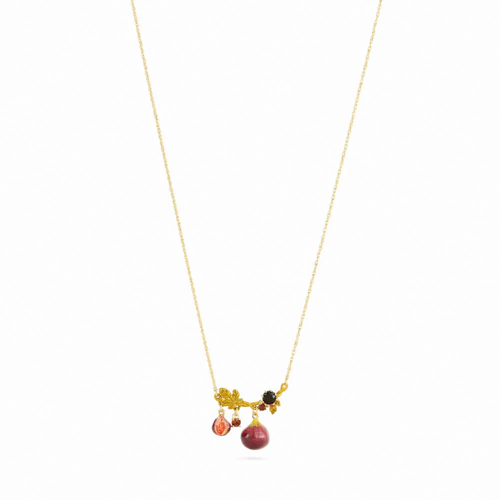 Les Nereides Figs And Foliage Pendant Necklace