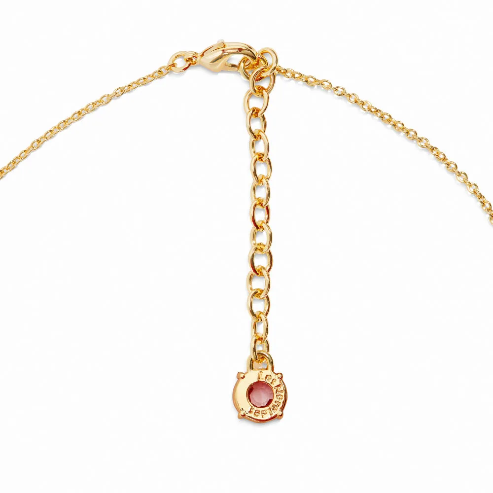 Les Nereides Golden Brown Diamantine Round Stones Long Necklace