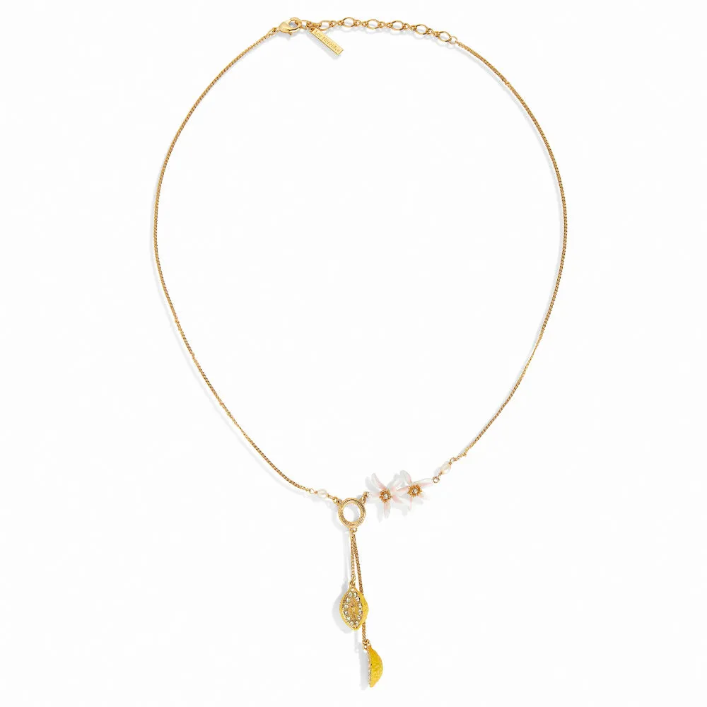 Les Nereides Lemon And Lemon Blossom Pendant Necklace