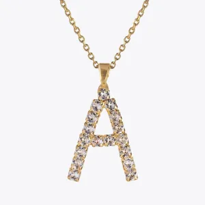 Letter Necklace A / Crystal Caroline Svedbom