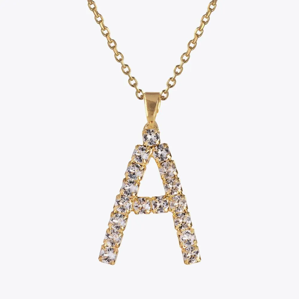 Letter Necklace A / Crystal Caroline Svedbom