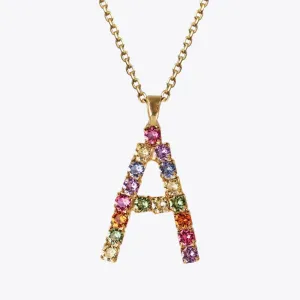 Letter Necklace A / Rainbow Combo Caroline Svedbom