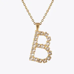 Letter Necklace B / Crystal Caroline Svedbom