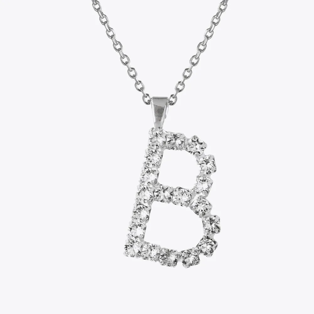 Letter Necklace B / Crystal Caroline Svedbom