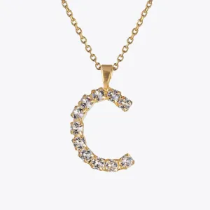Letter Necklace C / Crystal Caroline Svedbom