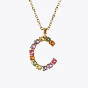 Letter Necklace C / Rainbow Combo Caroline Svedbom