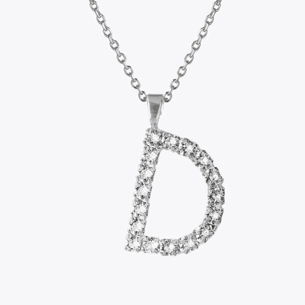 Letter Necklace D / Crystal Caroline Svedbom