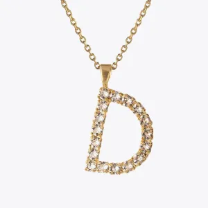 Letter Necklace D / Crystal Caroline Svedbom