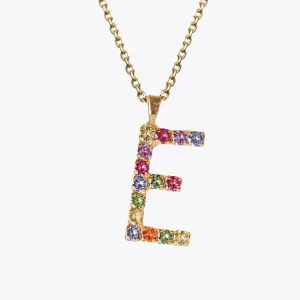 Letter Necklace E / Rainbow Combo Caroline Svedbom