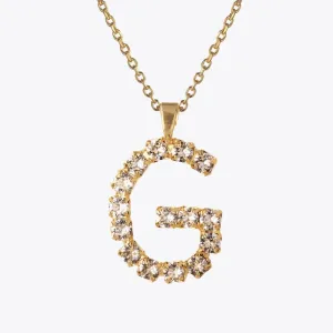 Letter Necklace G / Crystal Caroline Svedbom