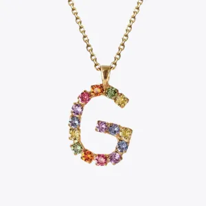 Letter Necklace G / Rainbow Combo Caroline Svedbom