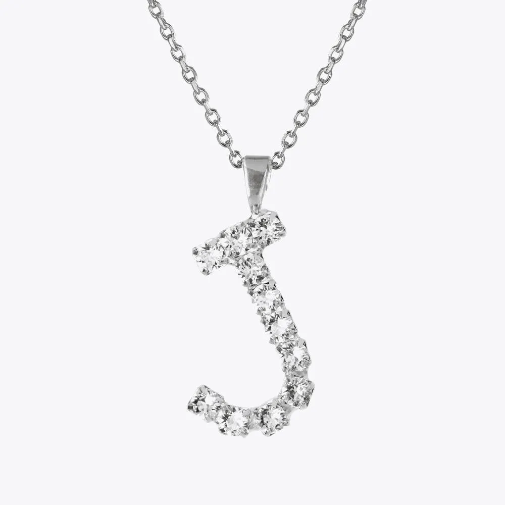Letter Necklace J / Crystal Caroline Svedbom