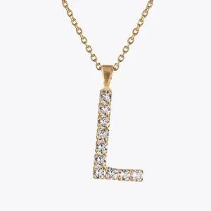 Letter Necklace L / Crystal Caroline Svedbom
