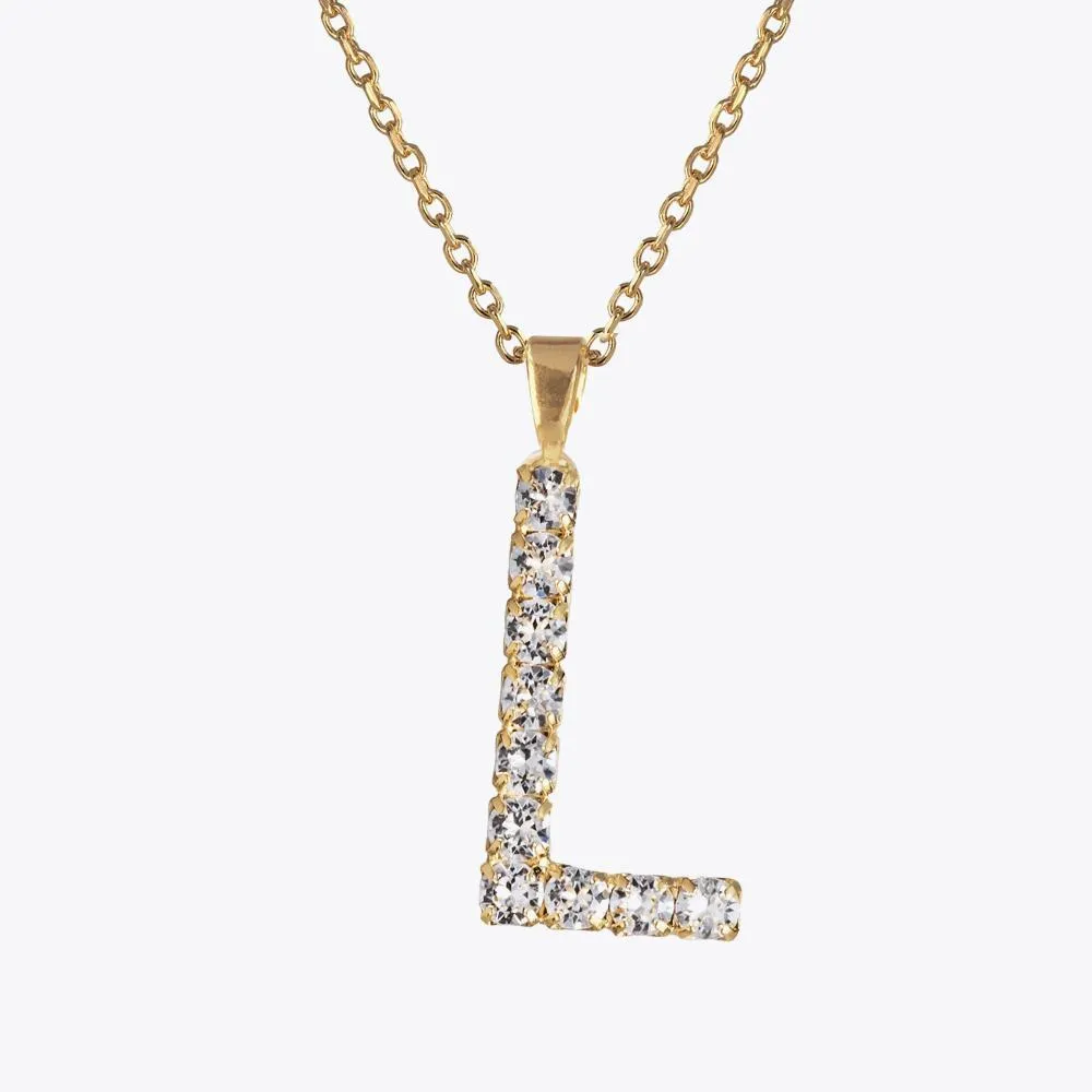 Letter Necklace L / Crystal Caroline Svedbom