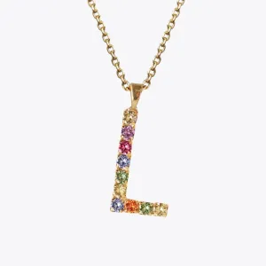 Letter Necklace L / Rainbow Combo Caroline Svedbom