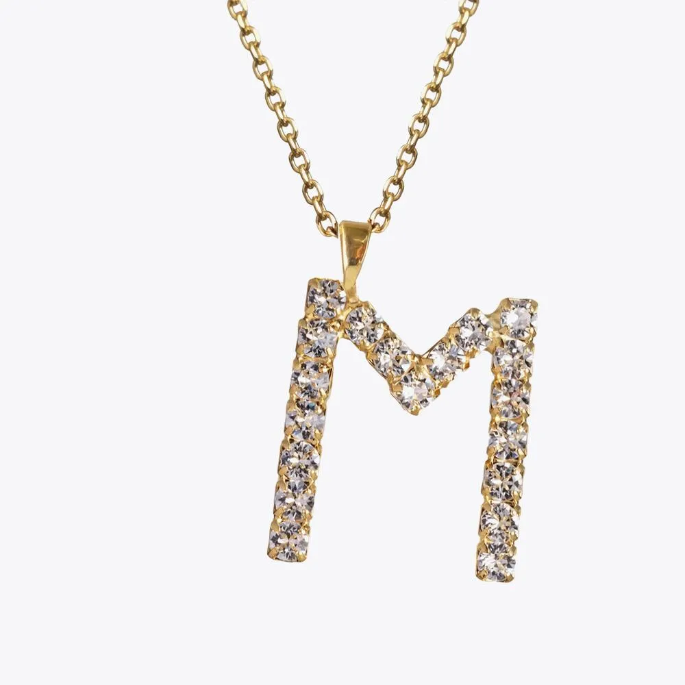 Letter Necklace M / Crystal Caroline Svedbom