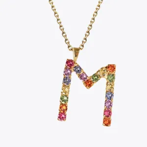 Letter Necklace M / Rainbow Combo Caroline Svedbom