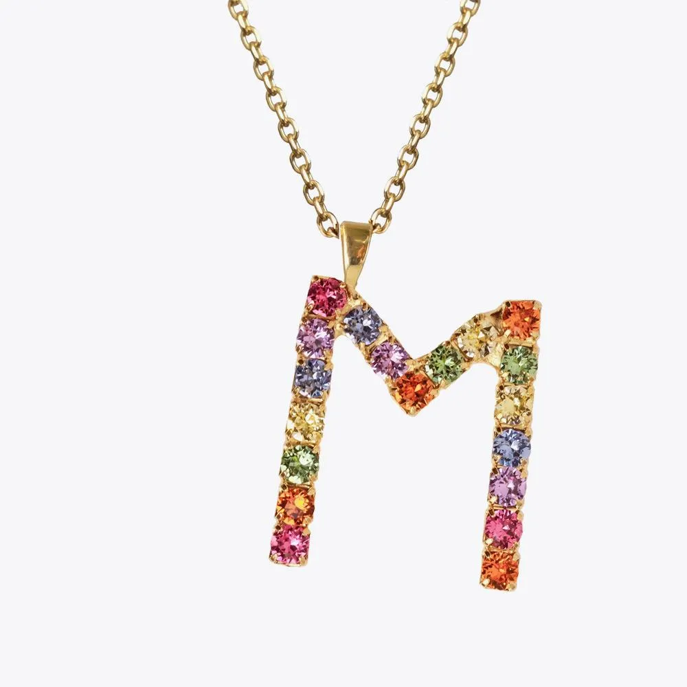 Letter Necklace M / Rainbow Combo Caroline Svedbom