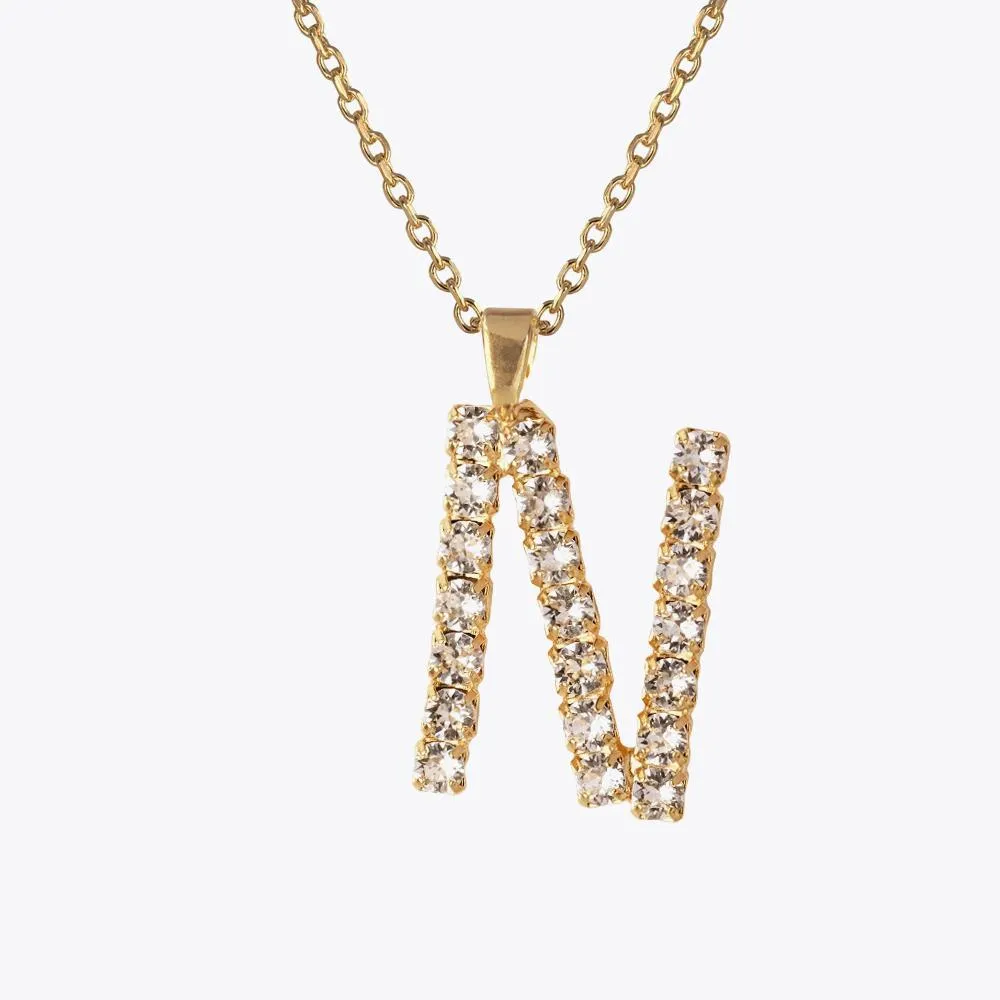Letter Necklace N / Crystal Caroline Svedbom