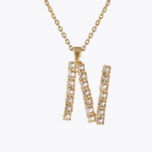 Letter Necklace N / Crystal Caroline Svedbom