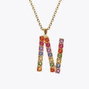 Letter Necklace N / Rainbow Combo Caroline Svedbom