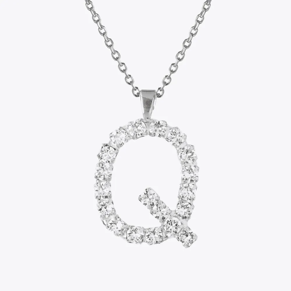 Letter Necklace Q / Crystal Caroline Svedbom