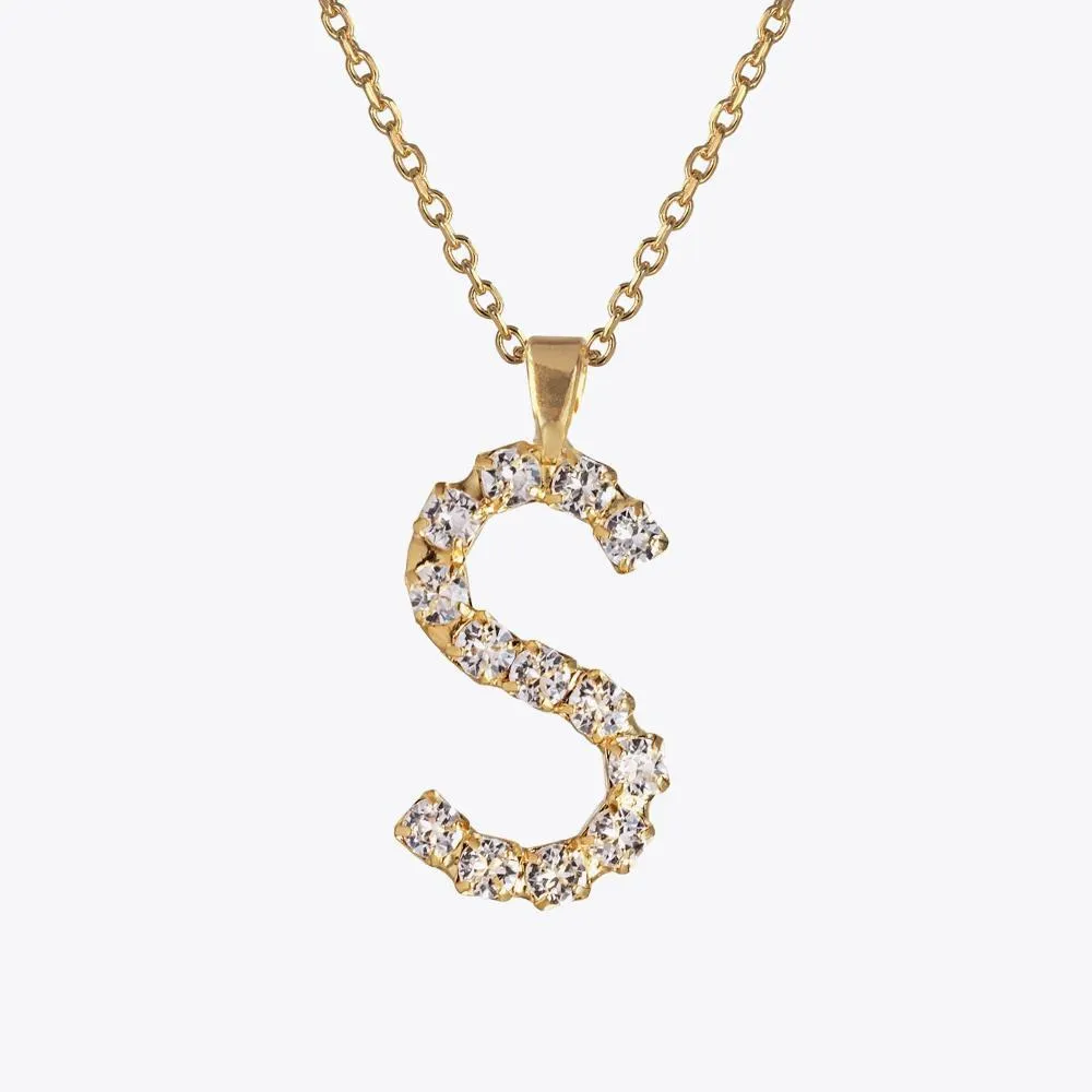 Letter Necklace S / Crystal Caroline Svedbom