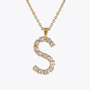 Letter Necklace S / Crystal Caroline Svedbom