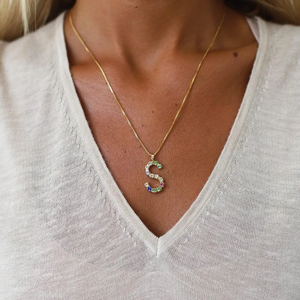 Letter Necklace S / Rainbow Combo Caroline Svedbom