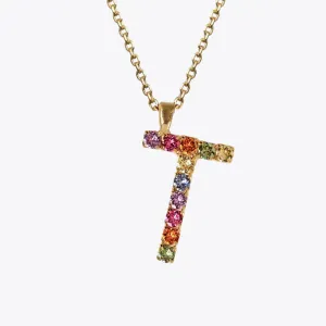 Letter Necklace T / Rainbow Combo Caroline Svedbom