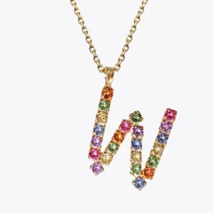 Letter Necklace W / Rainbow Combo Caroline Svedbom