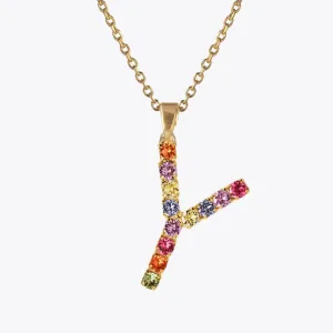 Letter Necklace Y / Rainbow Combo Caroline Svedbom