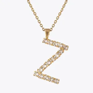 Letter Necklace Z / Crystal Caroline Svedbom