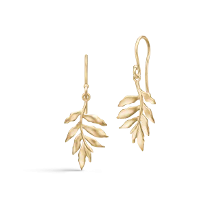 Little Tree Of Life Gold Plated Earrings