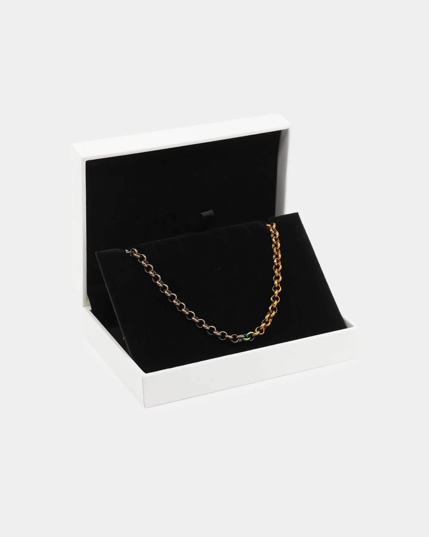 Loiter 18" Split Chain Necklace Natural/Brown/Green