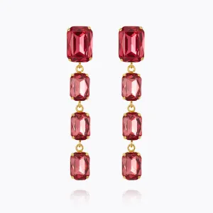 Lydia Long Earrings / Mulberry Red Caroline Svedbom