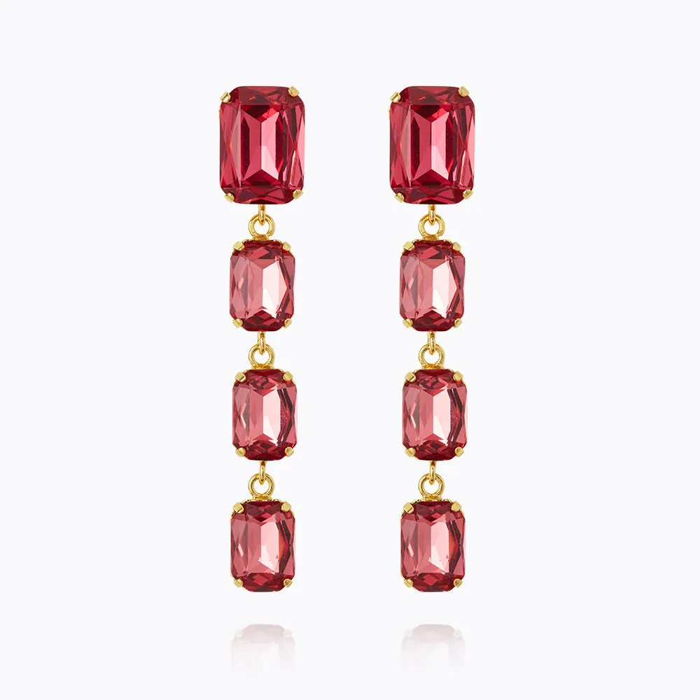 Lydia Long Earrings / Mulberry Red Caroline Svedbom