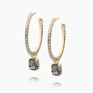 Lydia Loop Earrings / Black Diamond Caroline Svedbom