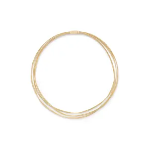 Marco Bicego Marrakech 18ct Yellow Gold Three Strand Coil Necklace