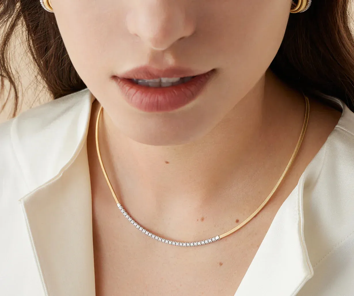 Marco Bicego Masai 18ct Yellow Gold Coil 0.75ct Diamond Necklace