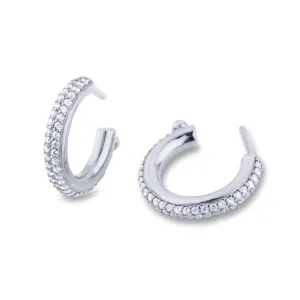 Matiné 18K Whitegold Hoops w. 110 Diamonds