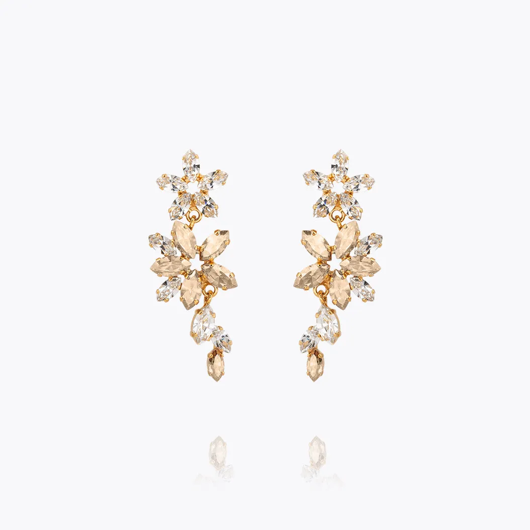 Melia Earrings / Crystal / Golden Shadow Caroline Svedbom