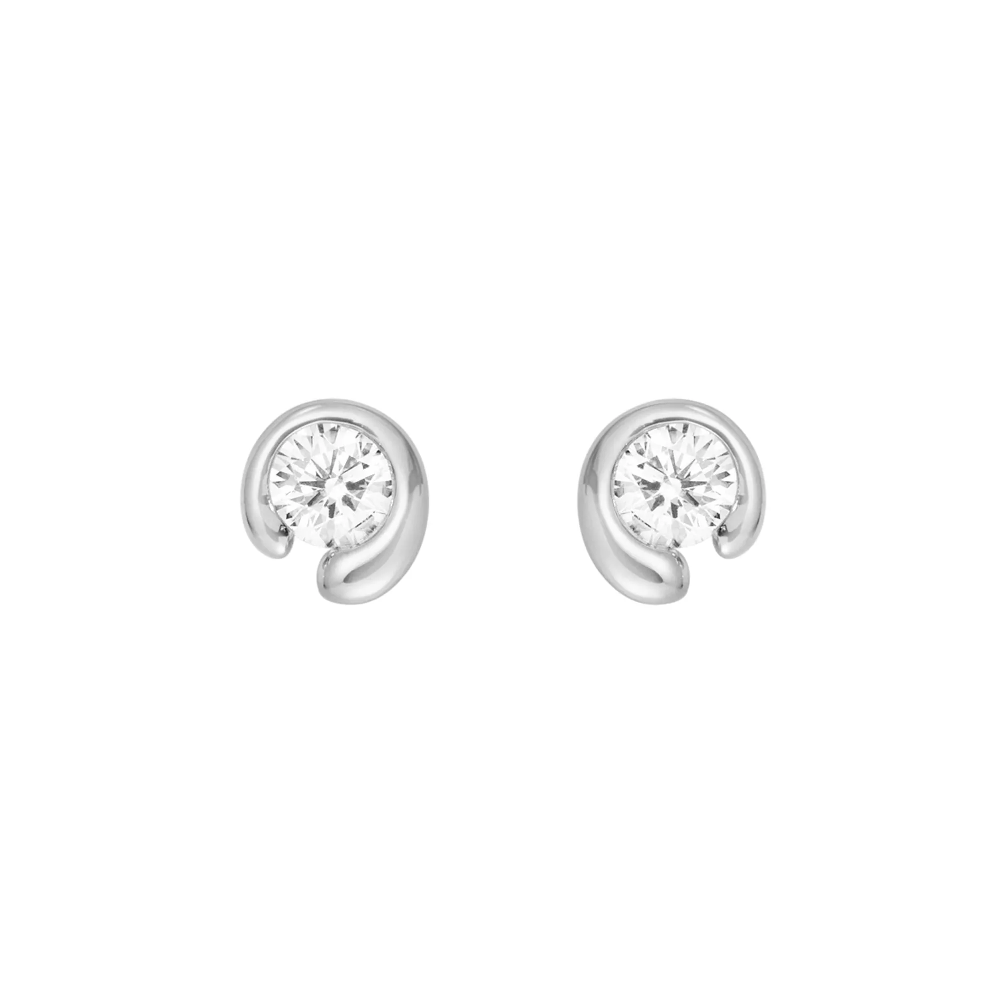 Mercy 18K White Gold Studs w. 0.10 ct Diamonds