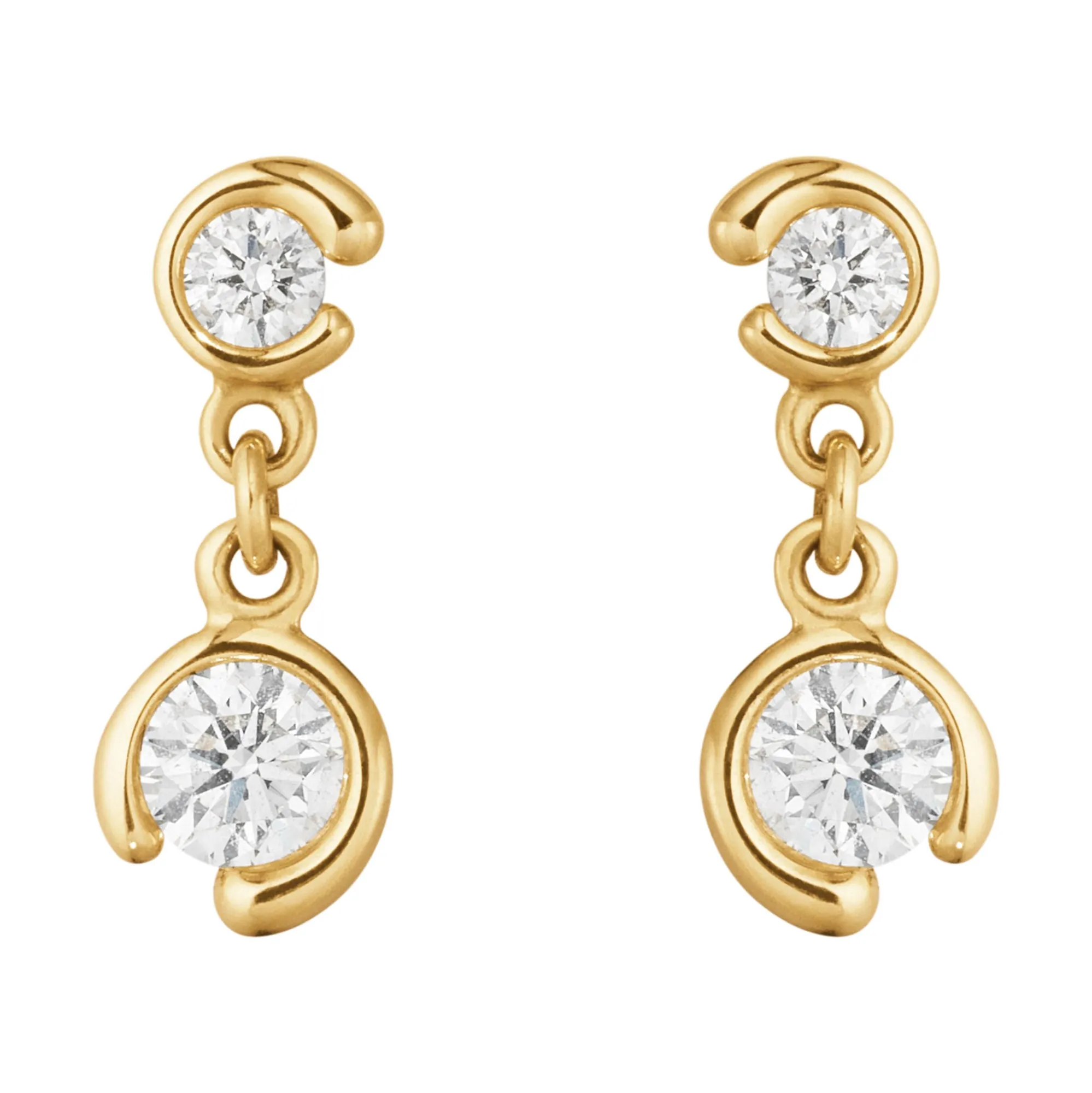 Mercy Dobble solitaire 18K Gold Earrings w. Diamond