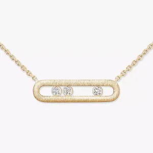 Messika Move Classique Ciselé 18ct Yellow Gold 0.20ct Diamond Necklace
