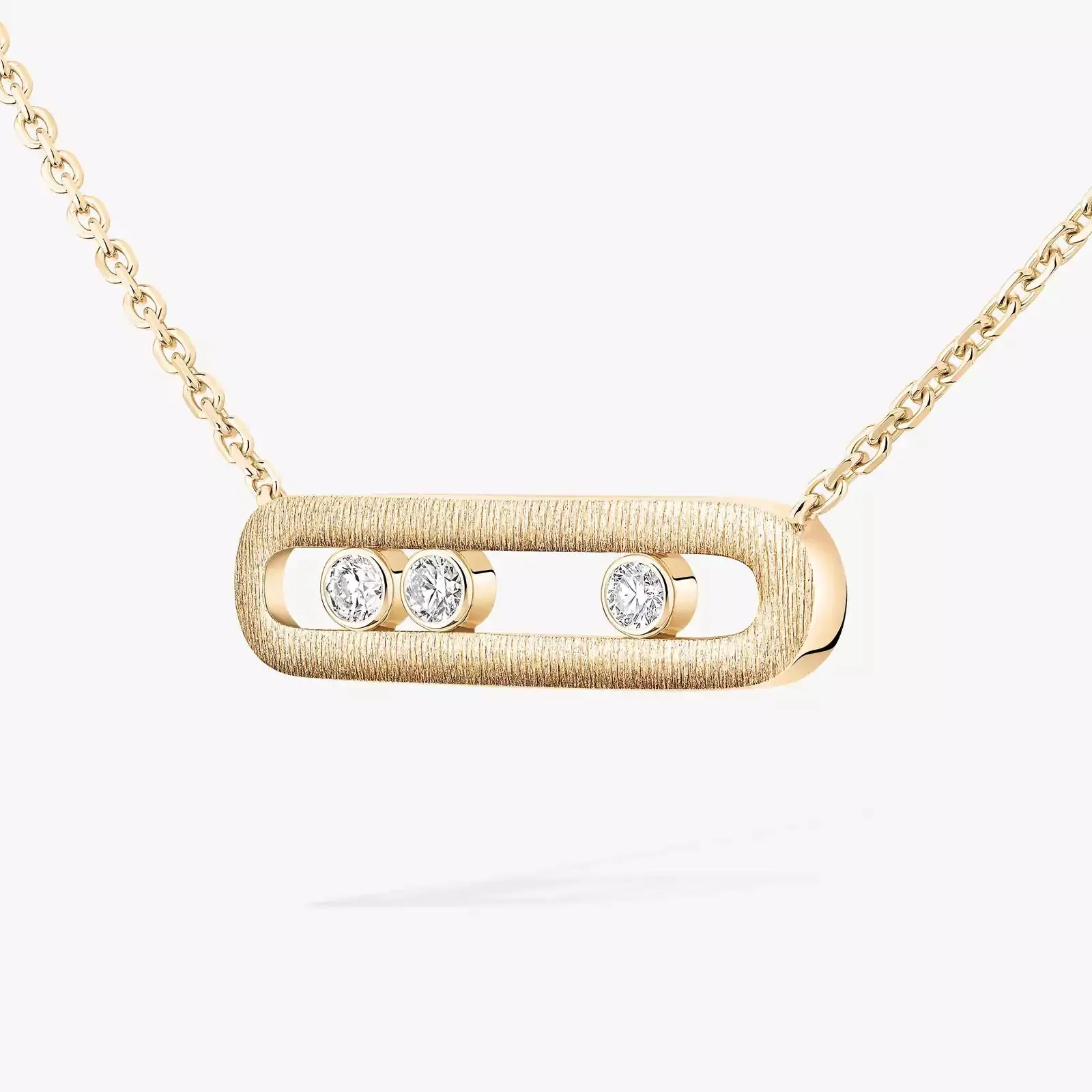 Messika Move Classique Ciselé 18ct Yellow Gold 0.20ct Diamond Necklace