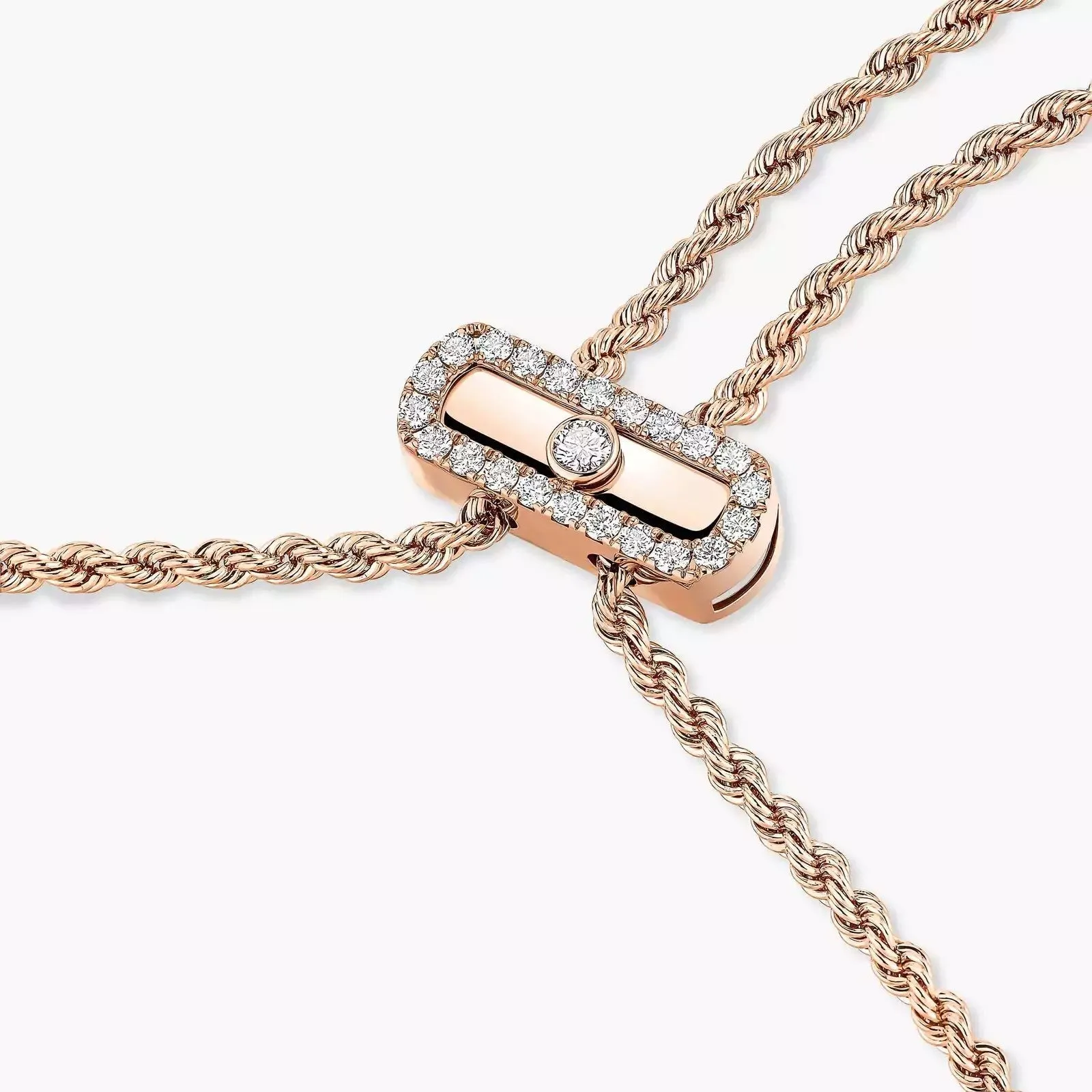 Messika Move Iconica Pavé 18ct Rose Gold 13.60ct Diamond Necklace