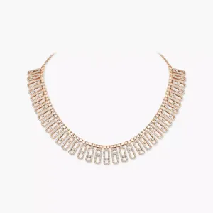 Messika Move Iconica Pavé 18ct Rose Gold 13.60ct Diamond Necklace