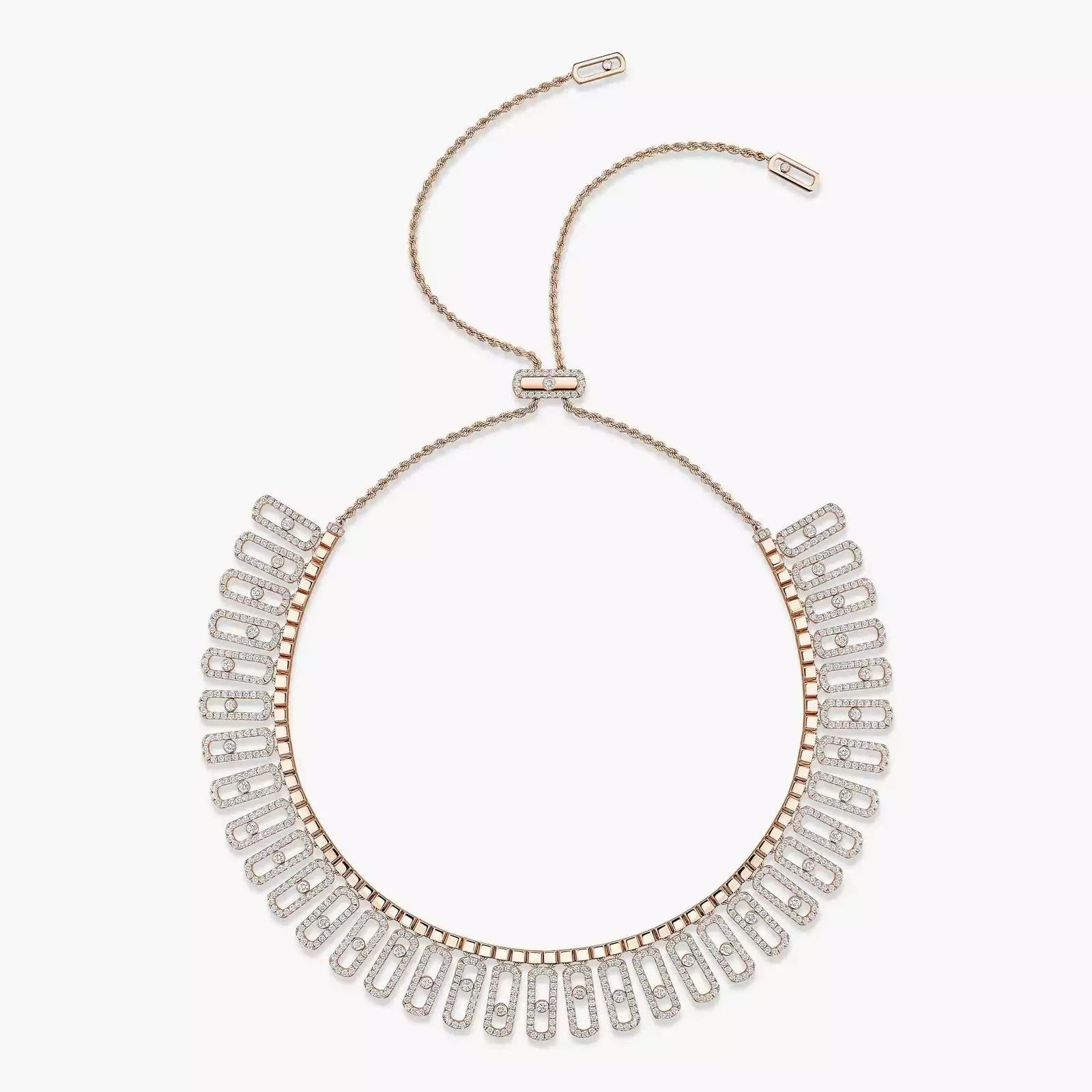 Messika Move Iconica Pavé 18ct Rose Gold 13.60ct Diamond Necklace